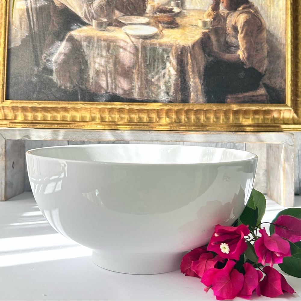 🌴Over and Back Medium Fresh & Clean White All Purpose Porcelain Bowl| Farmhouse